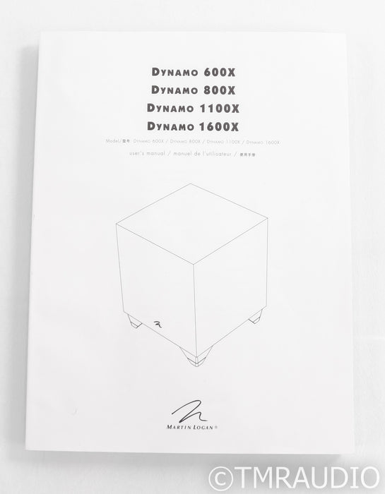 Martin Logan Dynamo 1100X 12" Powered Subwoofer; 100-X; Black; Wireless Capable