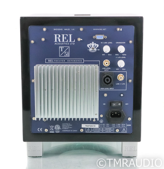 REL T/5i 8" Powered Subwoofer; T5i; Piano Black