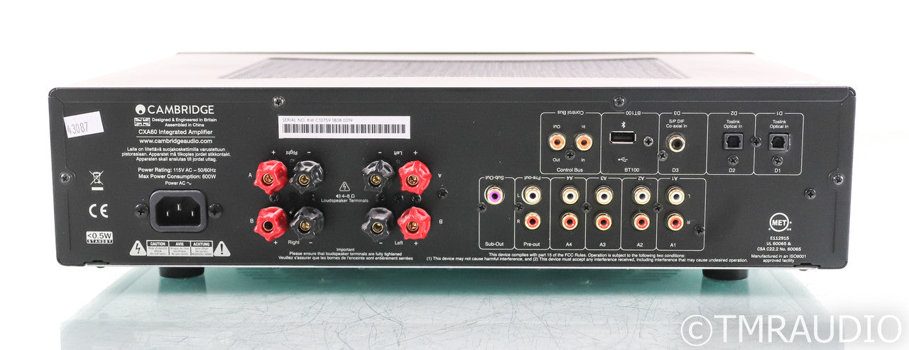 Cambridge Audio CXA60 Stereo Integrated Amplifier; CXA-60; Remote
