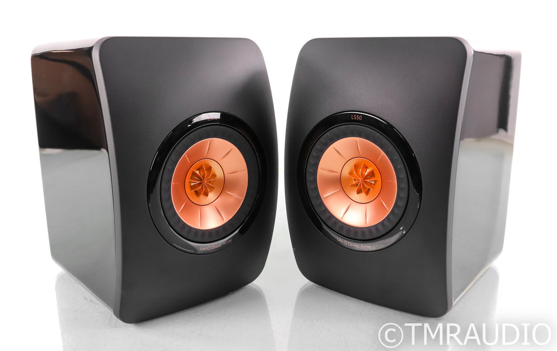 KEF LS50 Bookshelf Speakers; LS-50; Black