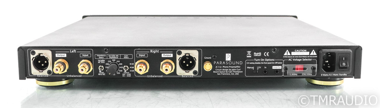 Parasound JC3 Jr. MM / MC Phono Preamplifier; JC-3; Black