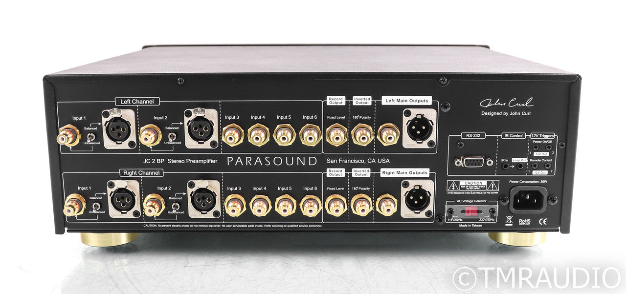 Parasound JC2 BP Stereo Preamplifier; JC-2; Black; Remote
