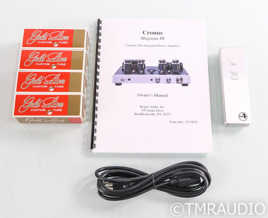 Rogue Audio Cronus Magnum III Stereo Tube Integrated Amplifier; CBM 3; Remote