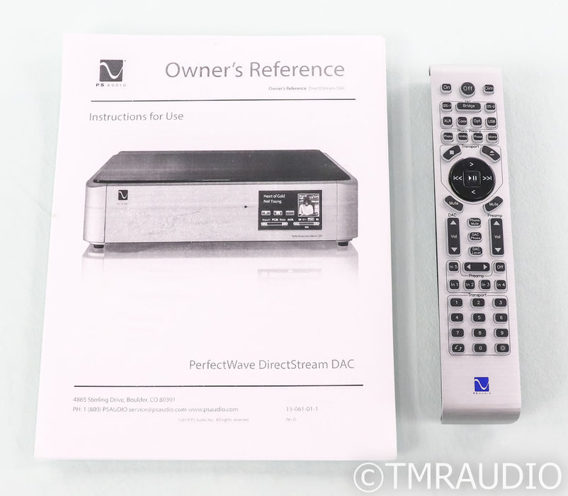 PS Audio PerfectWave DirectStream DAC; DSD; Silver; Remote (No Bridge) (Used)