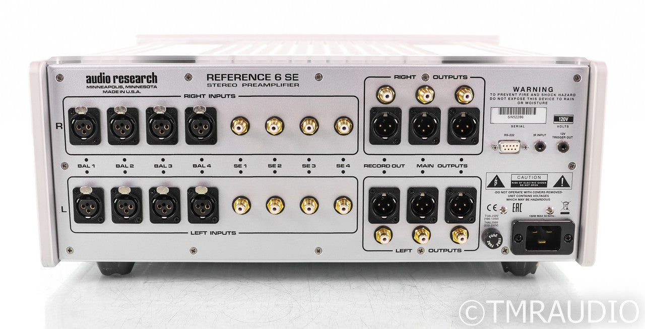 Audio Research Reference 6SE Stereo Tube Preamplifier; REF6SE; Silver; Remote