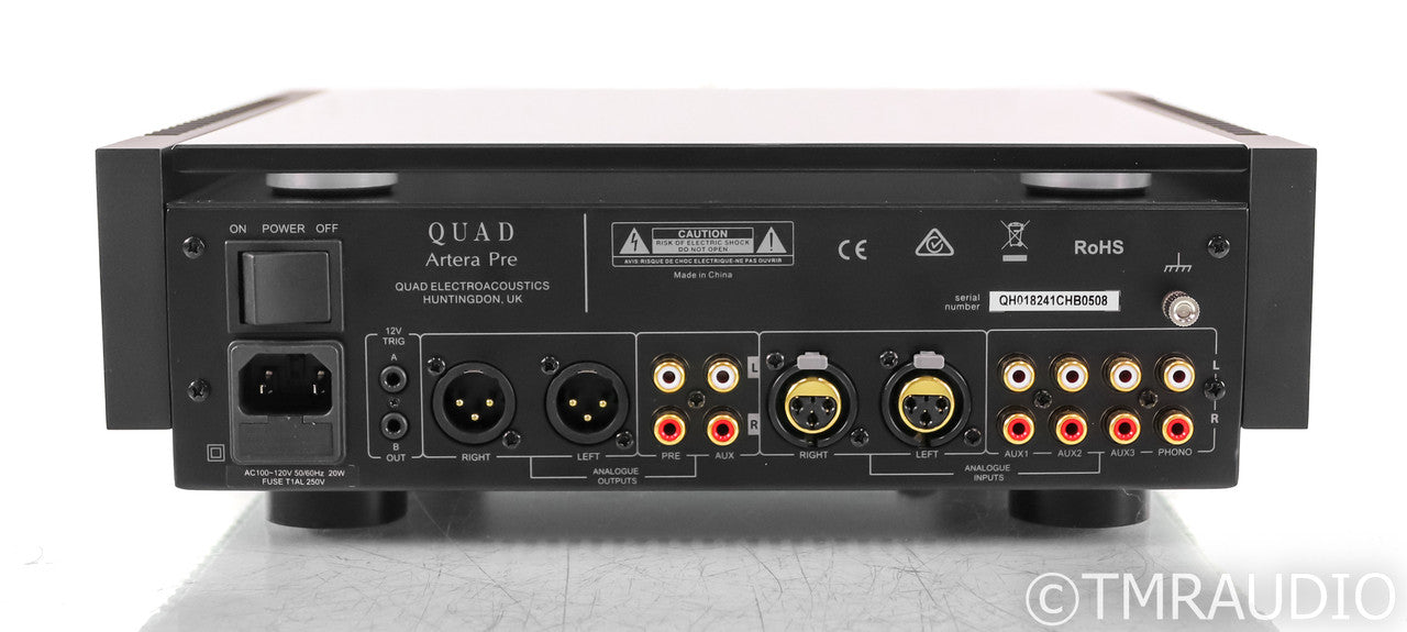 Quad Artera Stereo Preamplifier; Remote; MM Phono; Silver