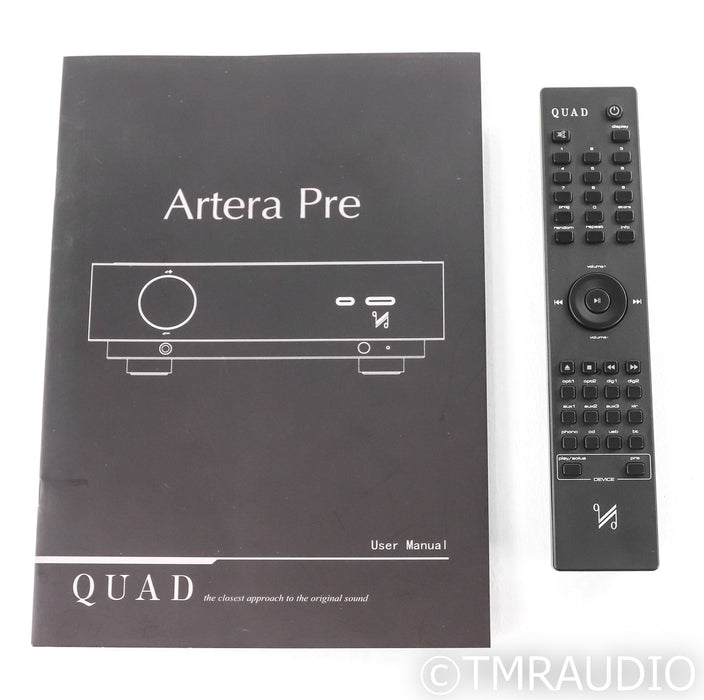 Quad Artera Stereo Preamplifier; Remote; MM Phono; Silver