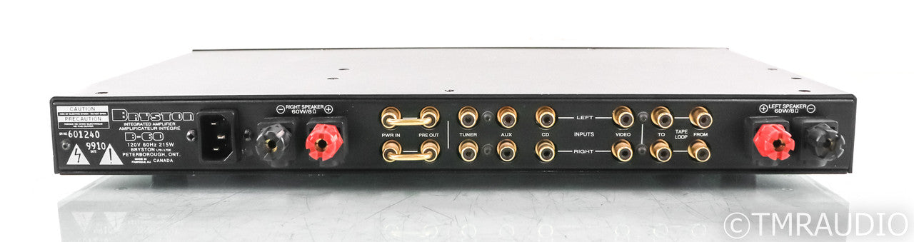 Bryston B-60 Stereo Integrated Amplifier; B60 (No Remote)