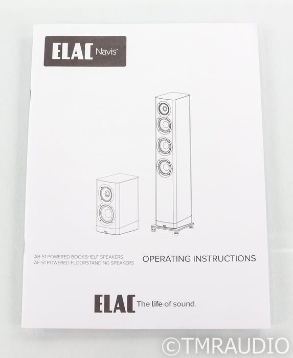 Elac Navis Powered Bookshelf Speakers; Gloss Black Pair