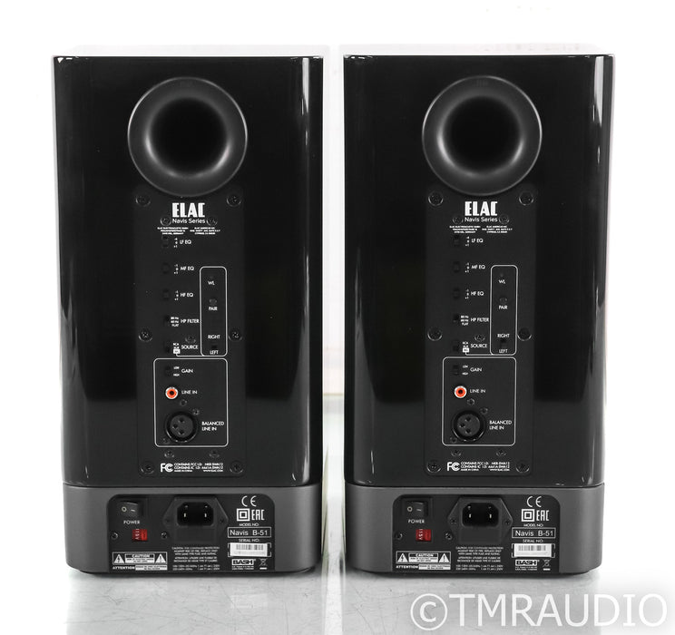 Elac Navis Powered Bookshelf Speakers; Gloss Black Pair