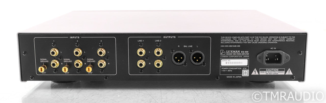 Luxman EQ-500 MM / MC Tube Phono Preamplifier; EQ500; Silver