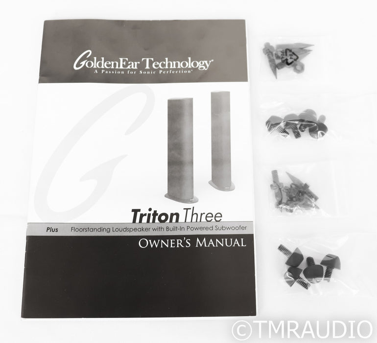 GoldenEar Triton Three Plus Powered Floorstanding Speakers; Black Pair; T3+
