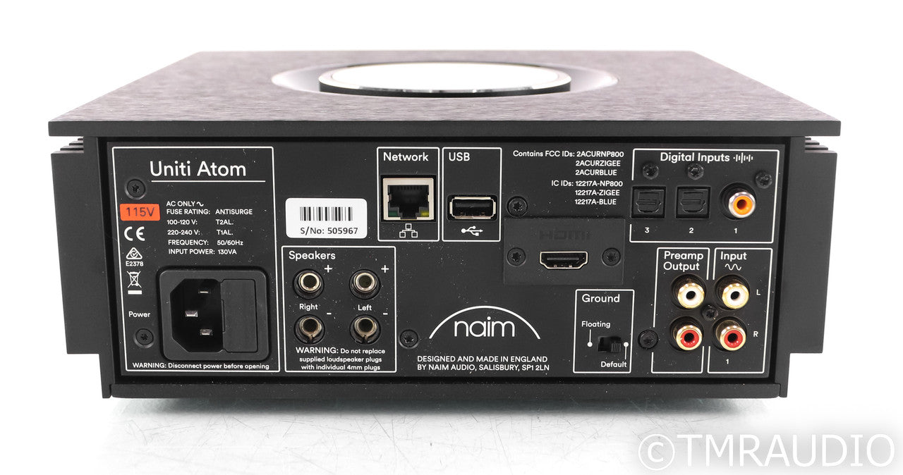 NAIM Uniti Atom Wireless Streaming Integrated Amplifier; Black; Remote