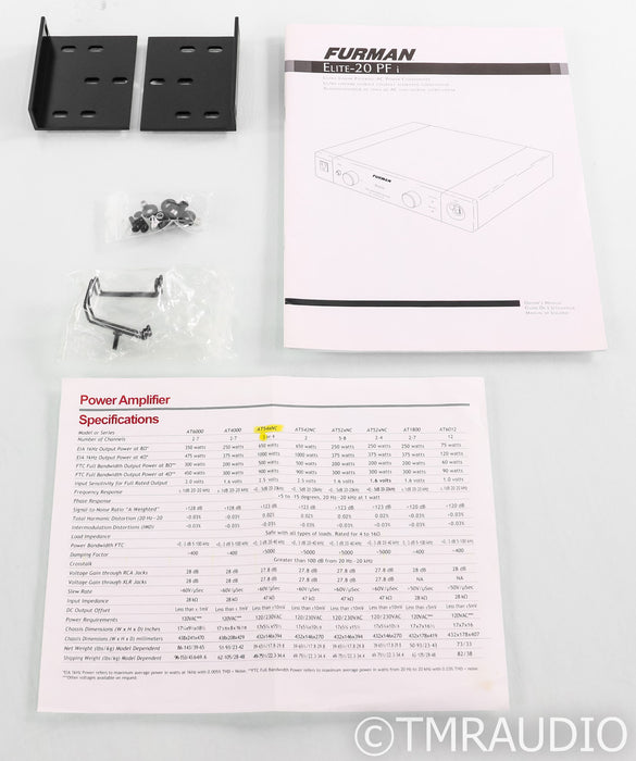 Furman Elite-20 Power Factor i AC Power Line Conditioner; Elite - 20; Black