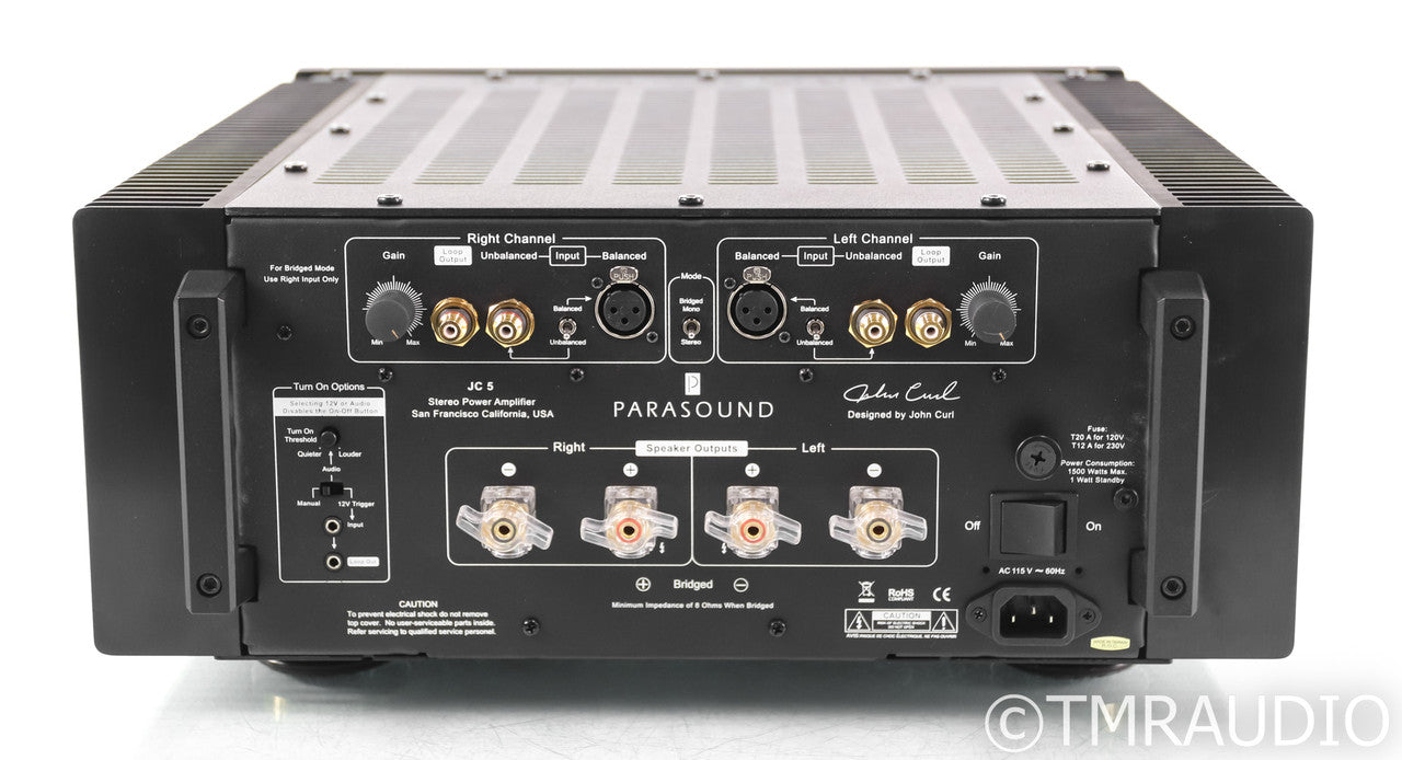 Parasound Halo JC5 Stereo Power Amplifier; JC-5; Black