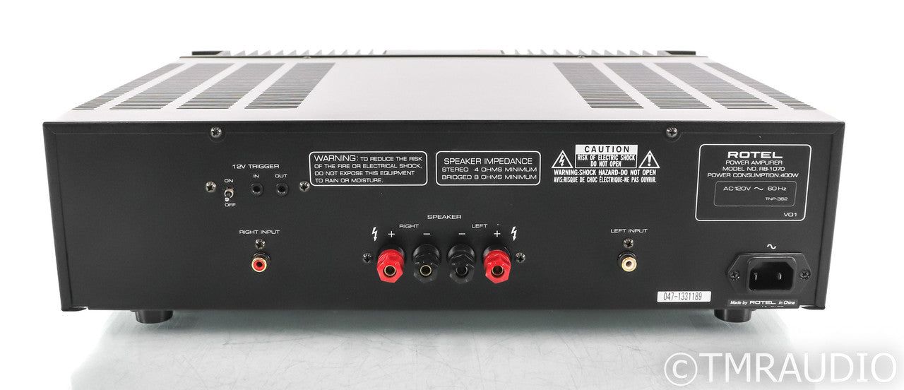 Rotel RB-1070 Stereo Power Amplifier; RB1070; Black