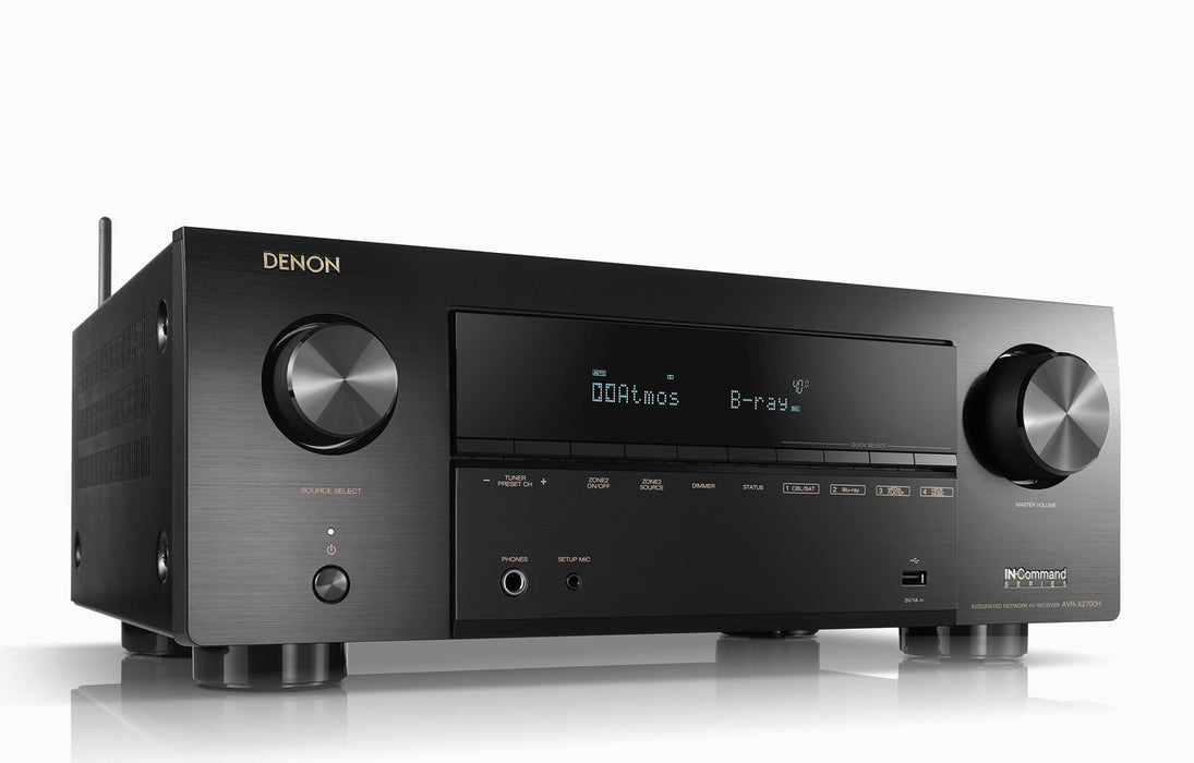 Denon AVR-X2700H 7.2 Channel Home Theater Reciever; AVRX2700H; Remote (New)