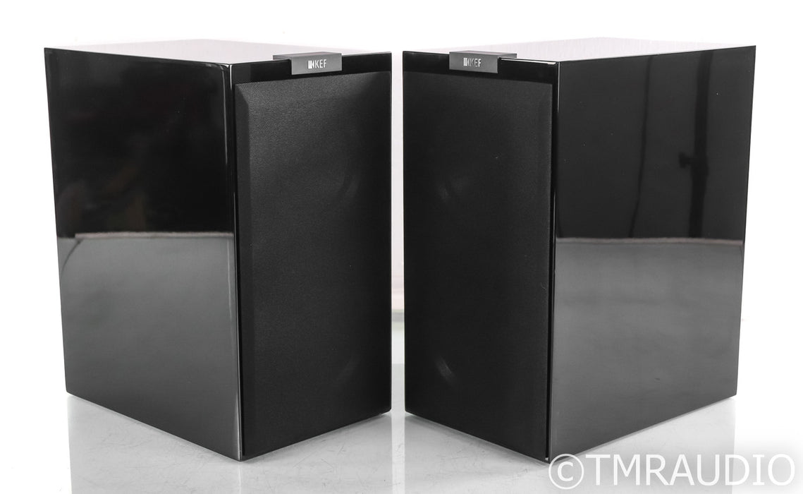 KEF R300 Bookshelf Speakers; Gloss Black Pair