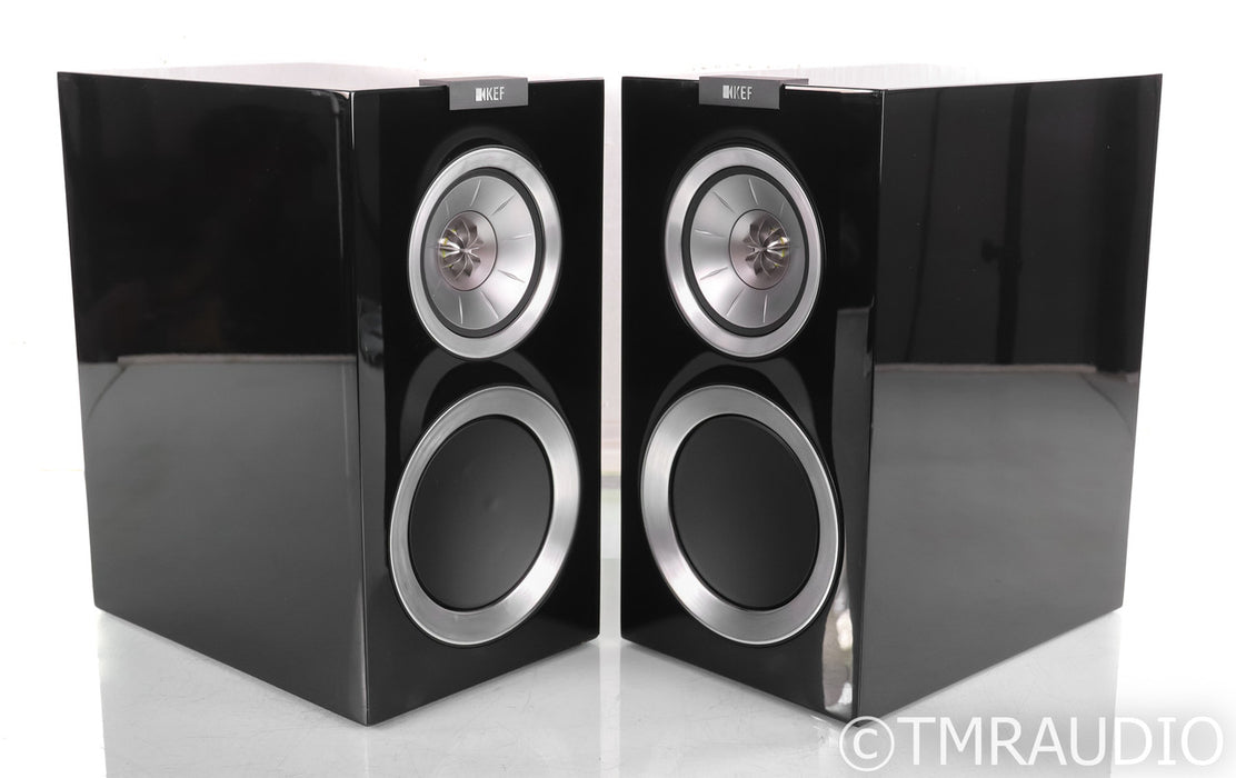 KEF R300 Bookshelf Speakers; Gloss Black Pair