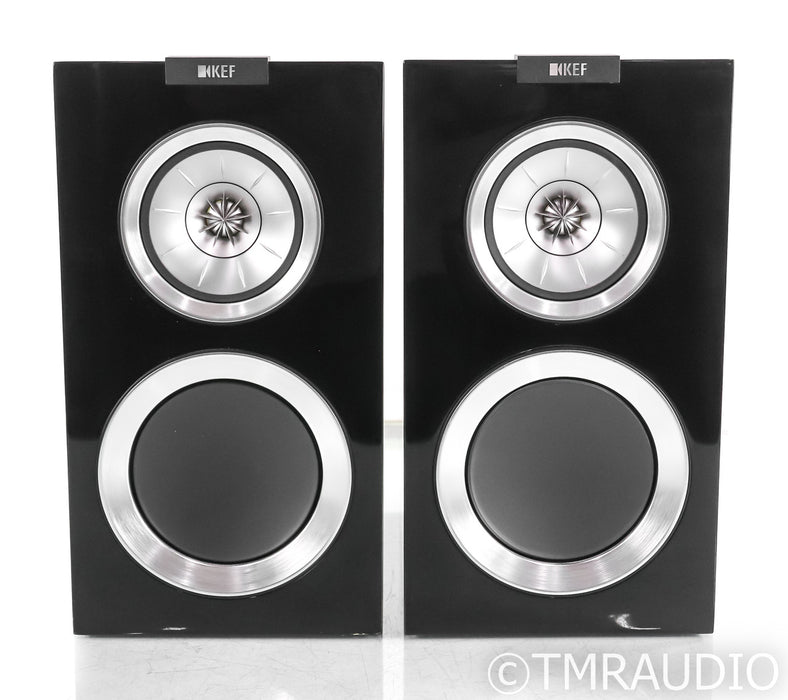 KEF R300 Bookshelf Speakers; Gloss Black Pair