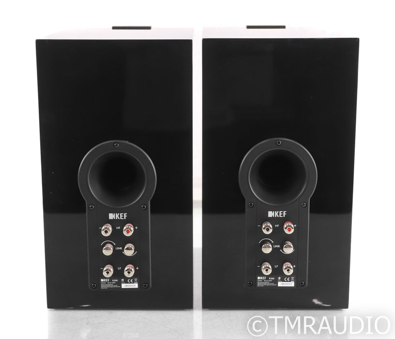 KEF R300 Bookshelf Speakers; Gloss Black Pair