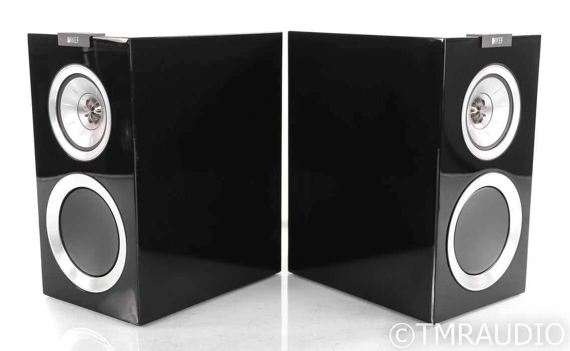 KEF R300 Bookshelf Speakers; Gloss Black Pair
