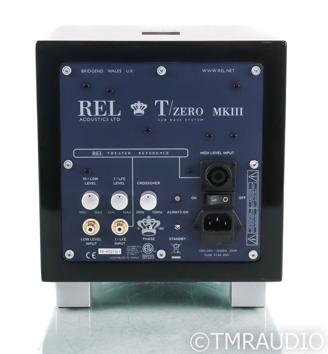 REL Tzero MkIII 6.5" Powered Subwoofer; Piano Black; T/0 (Open Box)