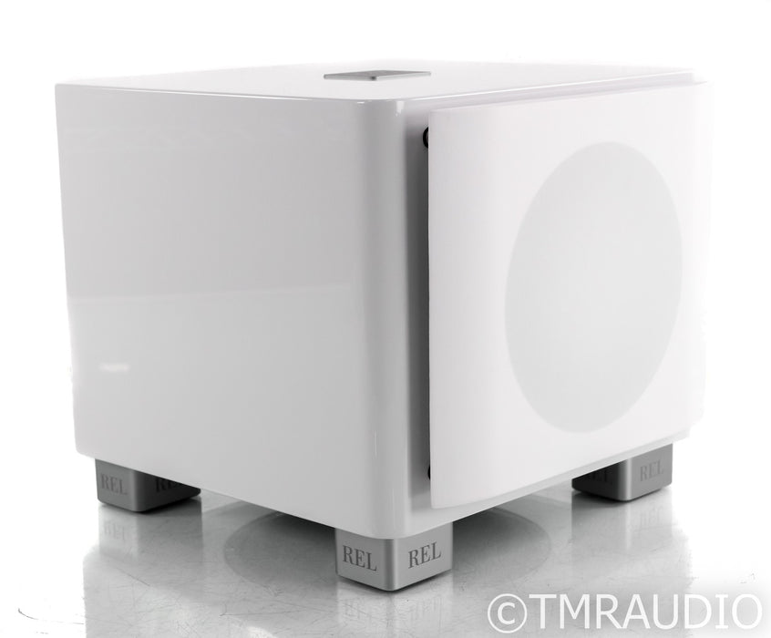 REL T/7x 8" Powered Subwoofer; Gloss White; T7x (Open Box)