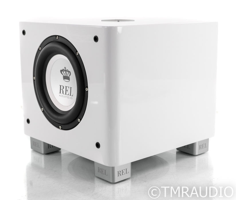 REL T/7x 8" Powered Subwoofer; Gloss White; T7x (Open Box)