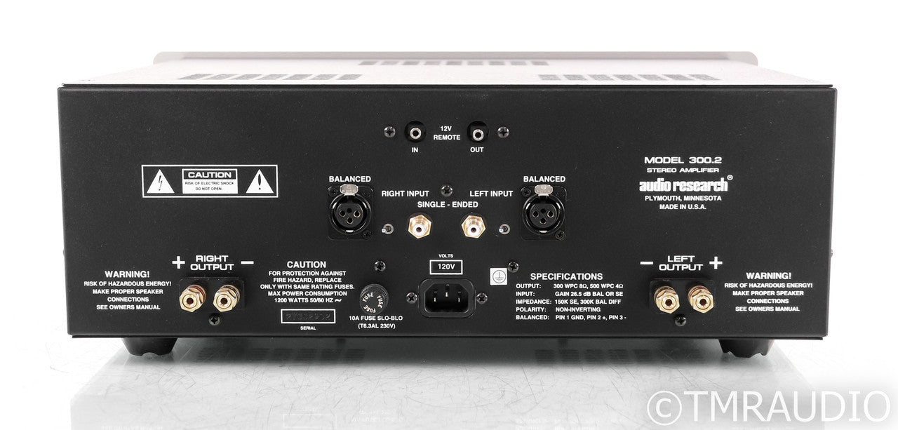Audio Research 300.2 Stereo Power Amplifier; Silver; Model 300.2