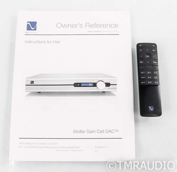 PS Audio Stellar Gain Cell DSD DAC / Preamplifier; D/A Converter; Remote (Used)