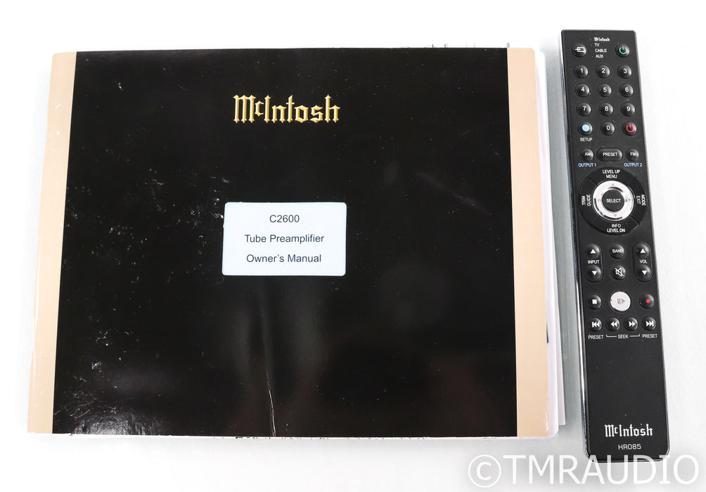 McIntosh C2600 Stereo Tube Preamplifier; C-2600; Remote; MM / MC Phono; USB