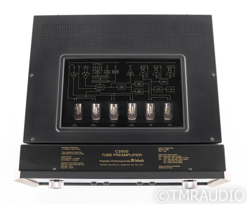 McIntosh C2600 Stereo Tube Preamplifier; C-2600; Remote; MM / MC Phono; USB