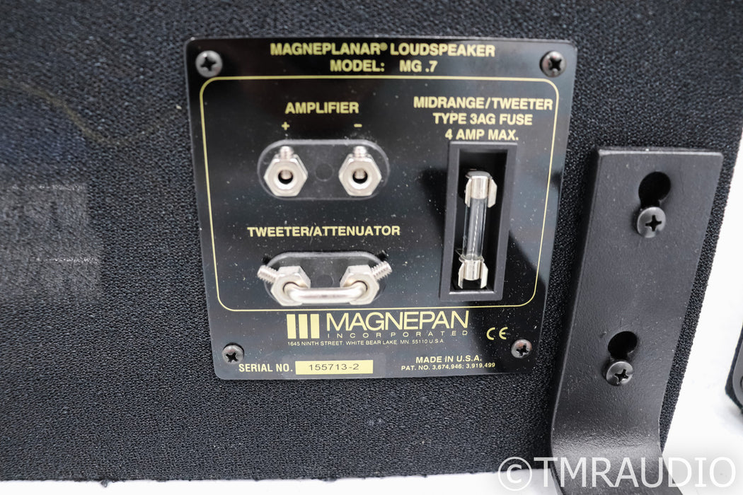 Magnepan MG .7 Planar Magnetic Floorstanding Speakers; Black Pair; MG-0.7