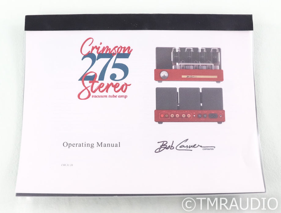 Bob Carver Crimson 275 Stereo Tube Power Amplifier