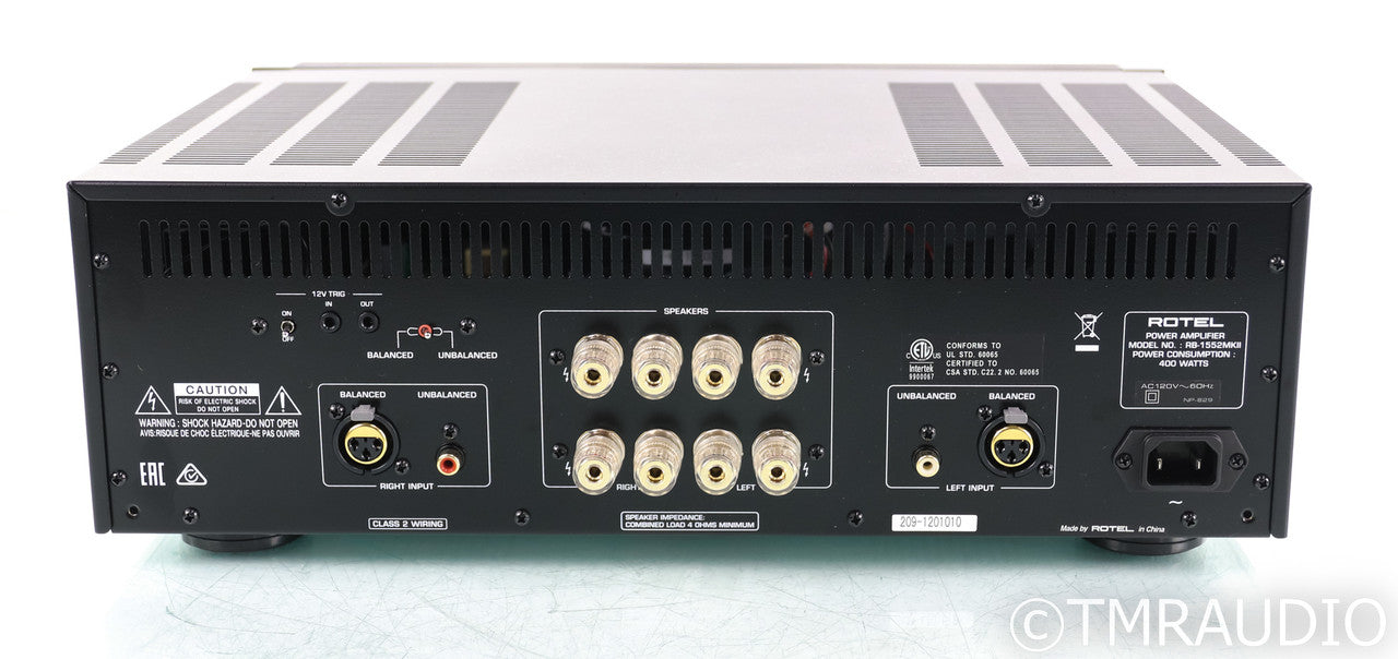 Rotel RB-1552MKII Stereo Power Amplifier; RB1552; Mk2; Black
