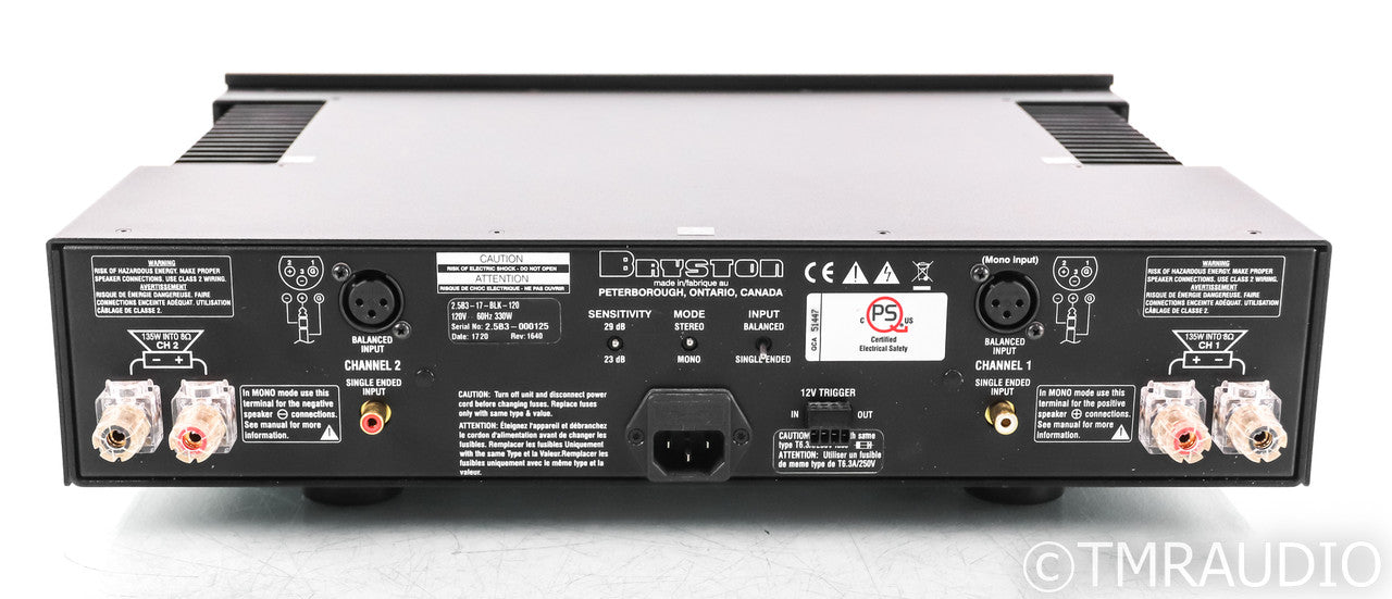 Bryston 2.5B3 Stereo Power Amplifier; 2.5-B3