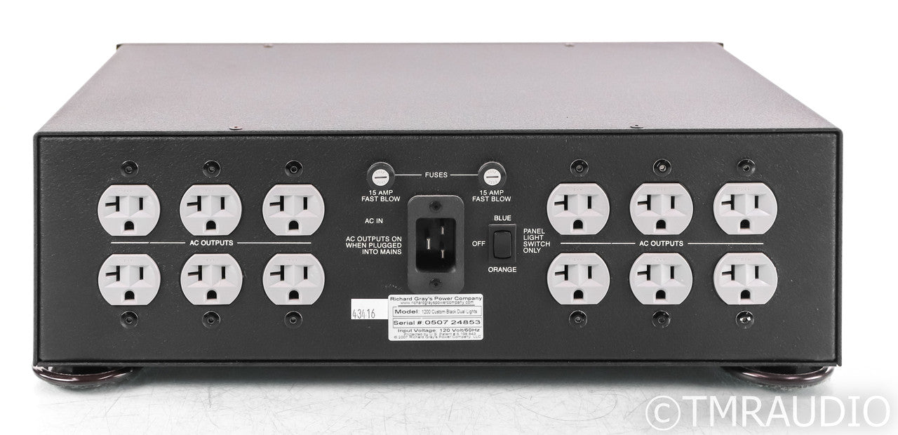 Richard Gray's Power Center 1200 Custom AC Power Line Conditioner; Black; Dual Lights