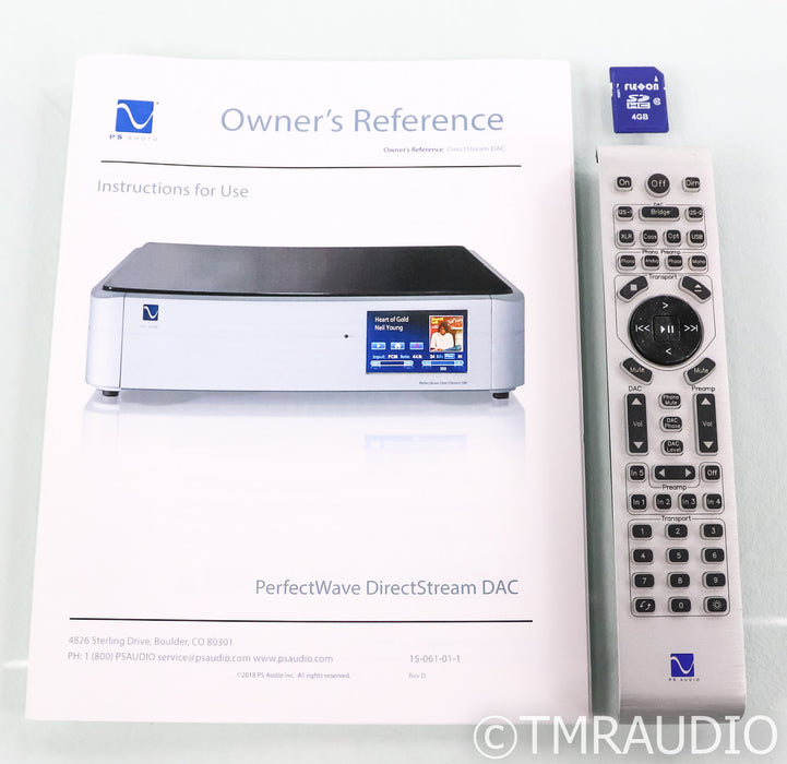 PS Audio PerfectWave DirectStream DAC; D/A Converter; DSD; Bridge II (Used)