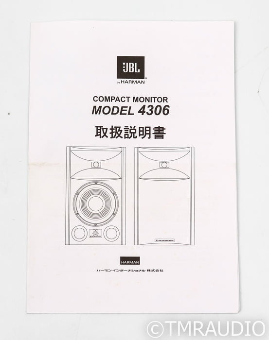 JBL 4306 Bookshelf Speakers; Walnut Pair; HF Level Control; Compact Monitor