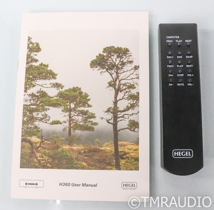 Hegel H360 Stereo Integrated Amplifier; Remote; Black