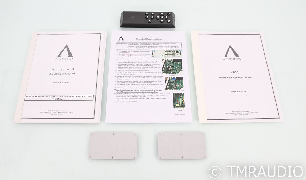 Aesthetix Mimas Stereo Tube Hybrid Integrated Amplifier; Remote; Black