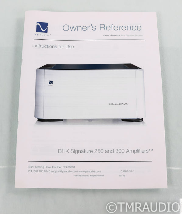 PS Audio BHK Signature 250 Stereo Hybrid Power Amplifier; Black (Used)