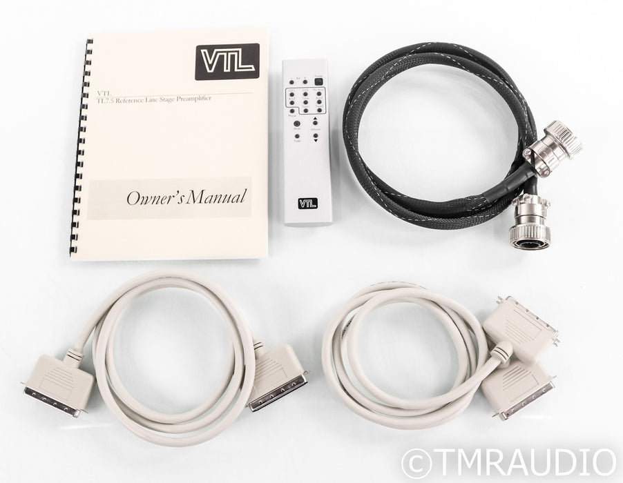 VTL TL-7.5 Stereo Tube Preamplifier; Silver; Remote; TL7.5