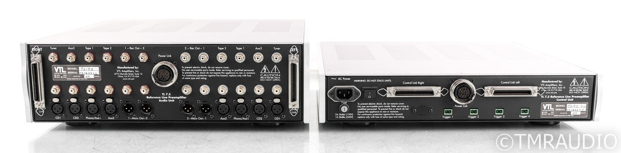 VTL TL-7.5 Stereo Tube Preamplifier; Silver; Remote; TL7.5