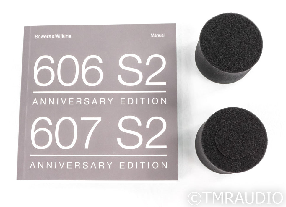 B&W 606 S2 Anniversary Edition Bookshelf Speakers; Black Pair