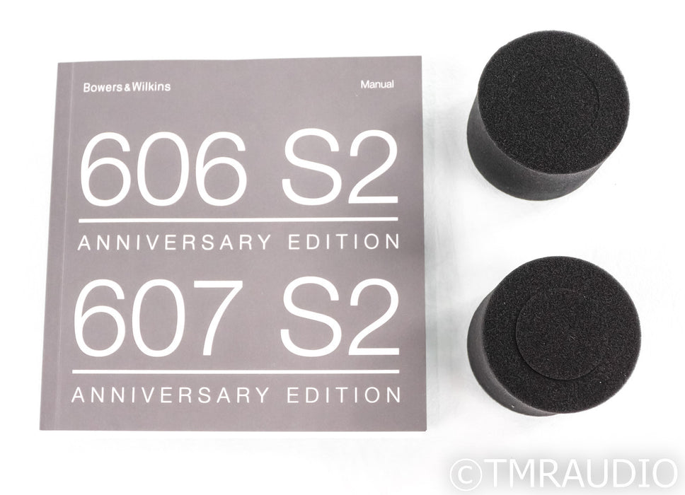 B&W 606 S2 Anniversary Edition Bookshelf Speakers; Black Pair