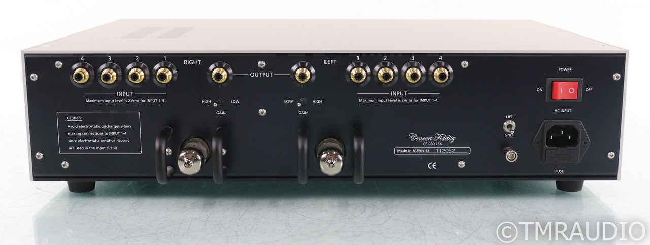 Concert Fidelity CF-080LSX Stereo Tube Preamplifier; CF080LSX2; Silver; Remote