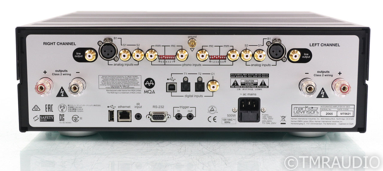 Mark Levinson No 5805 Stereo Integrated Amplifier; Remote; DAC; MM / MC Phono