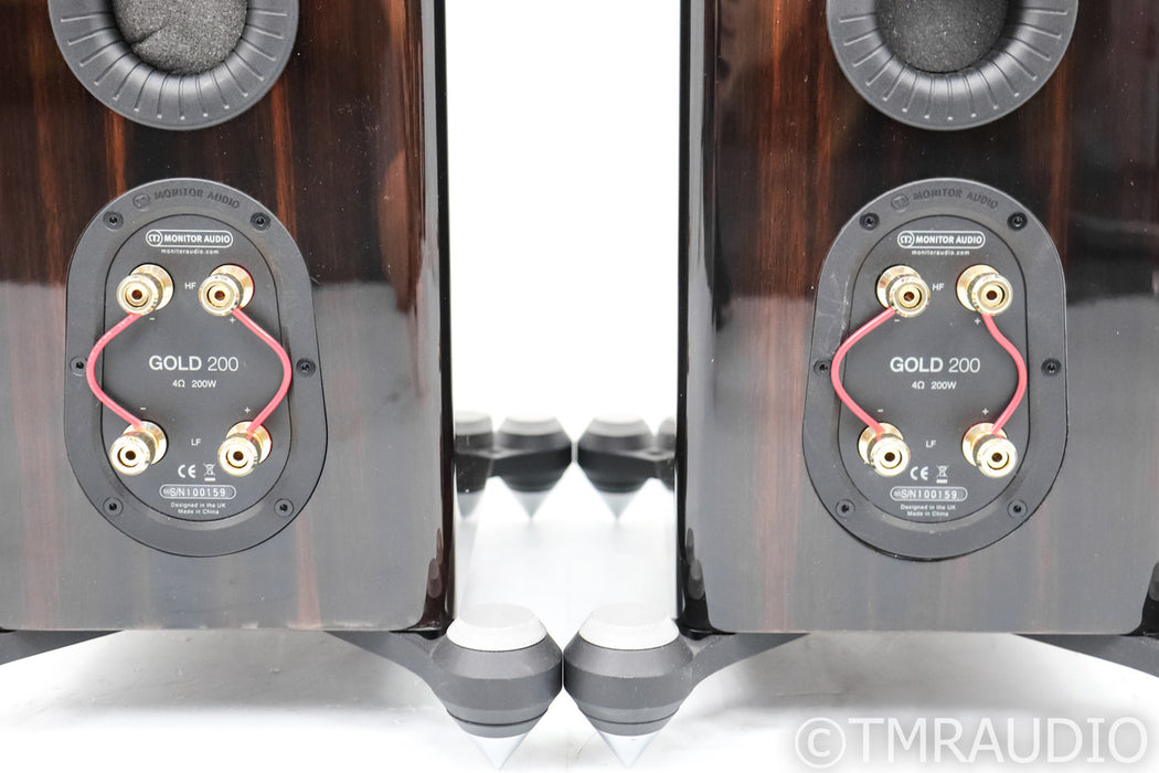 Monitor Audio Gold 200 Floorstanding Speakers; Piano Ebony Pair; 5G